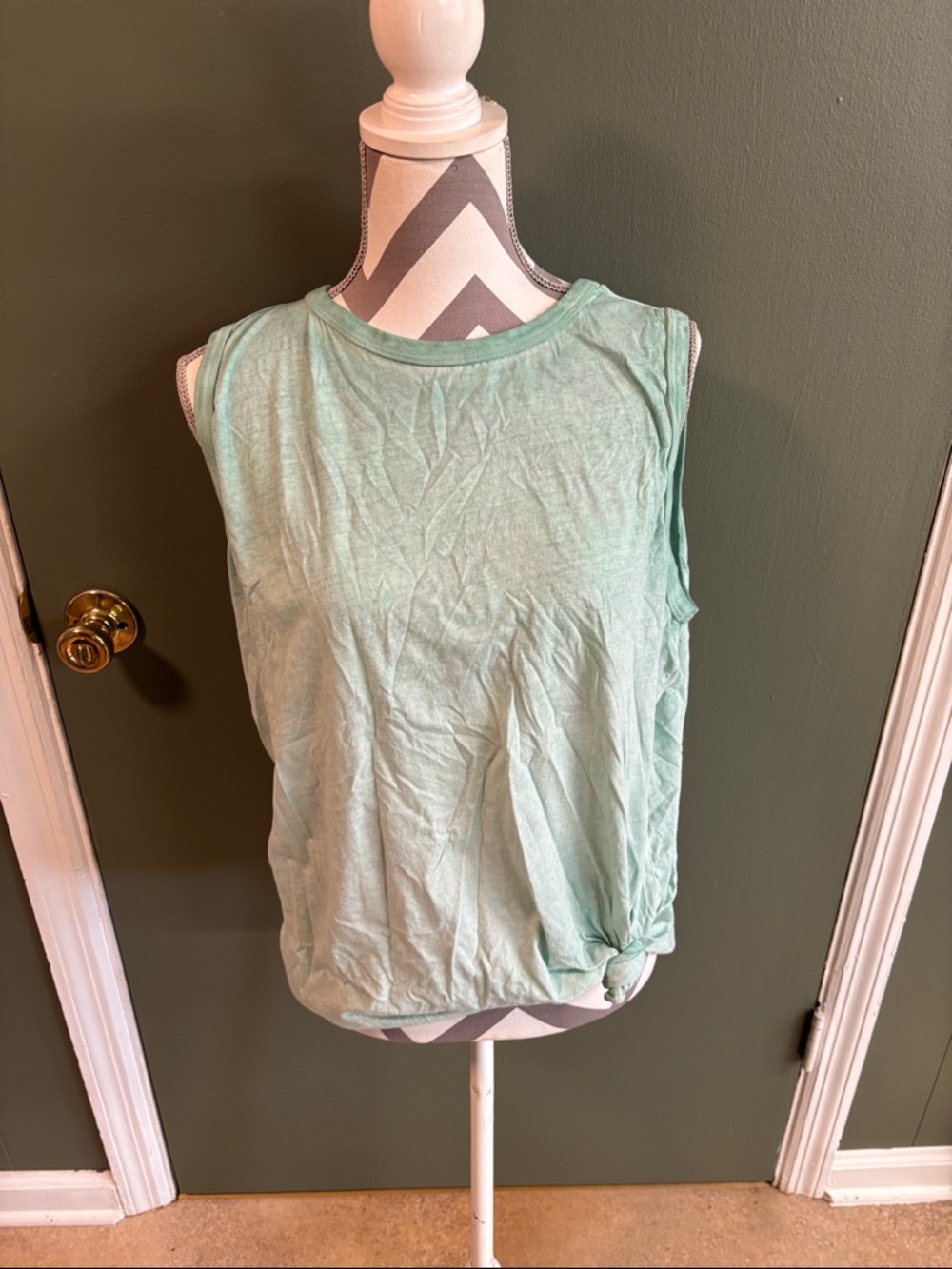 torrid Mint Green Knot-Trim Sleeveless Tank
